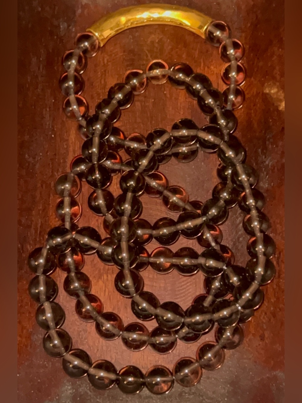 Smoky Quartz authentic gemstone beaded bracelets